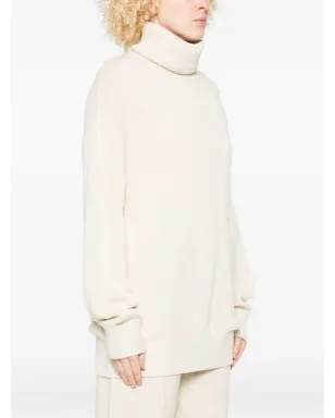 TOTEME ロングライン タートルネック ニット - White - サムネイル3