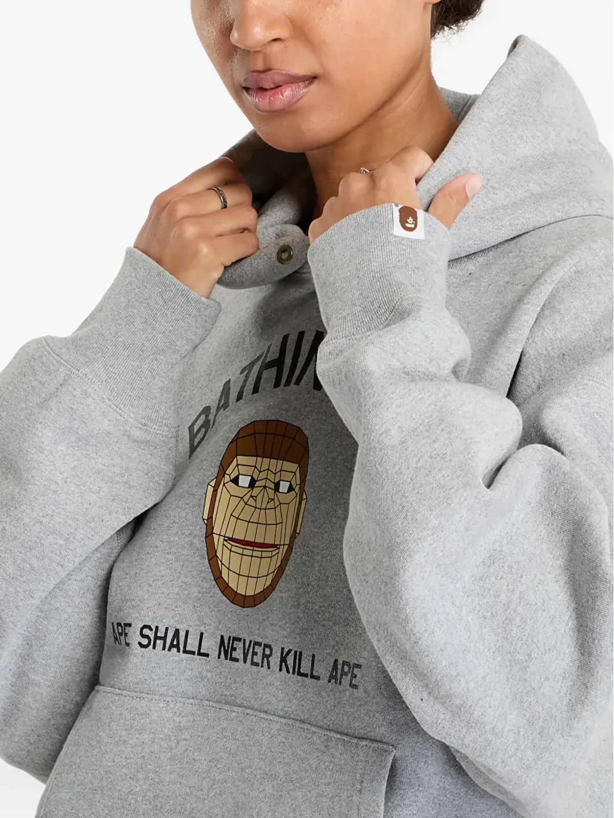 A BATHING APE ポリゴンエイプヘッド フーディ - 画像5