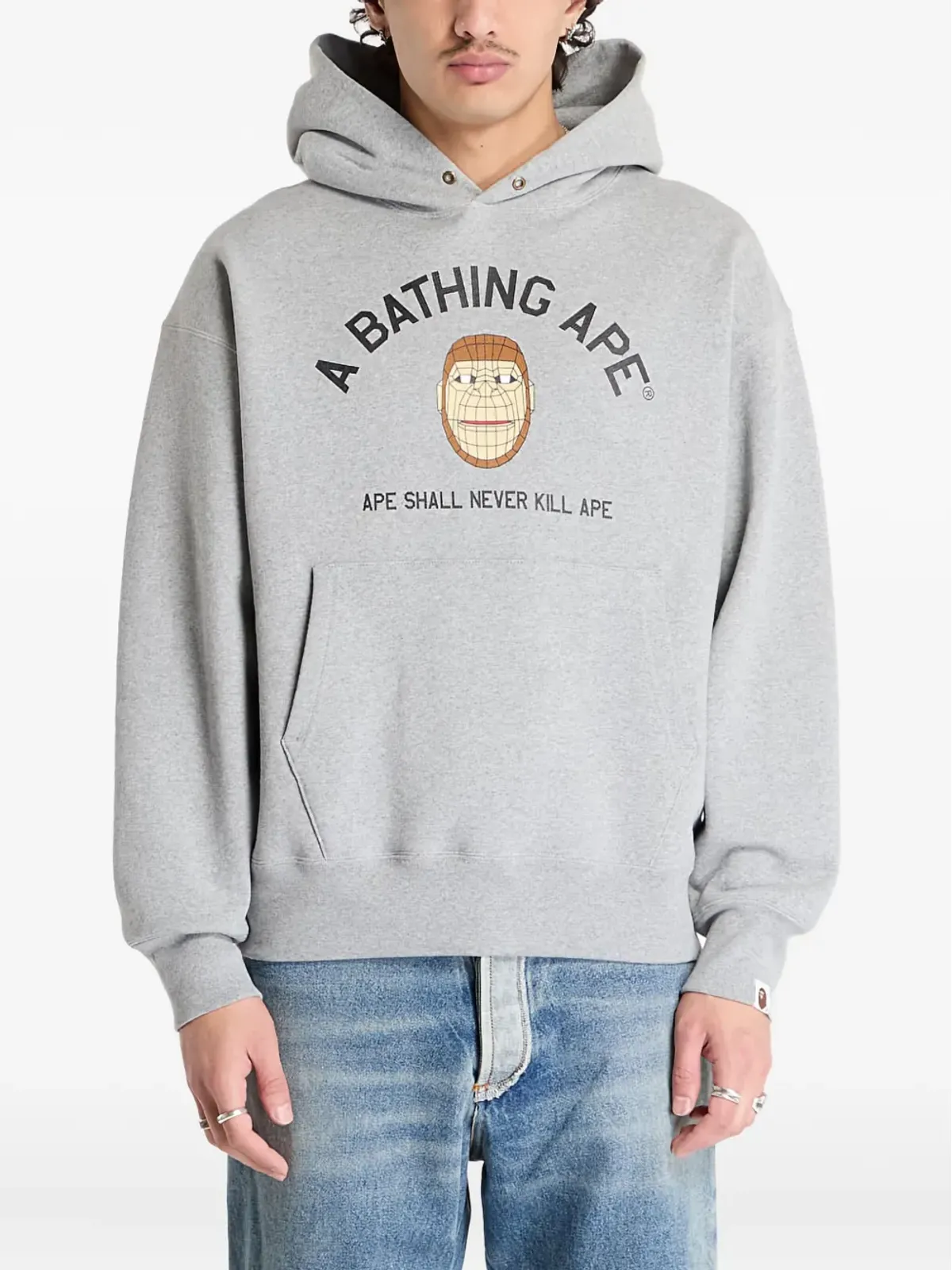 A BATHING APE ポリゴンエイプヘッド フーディ - 画像3