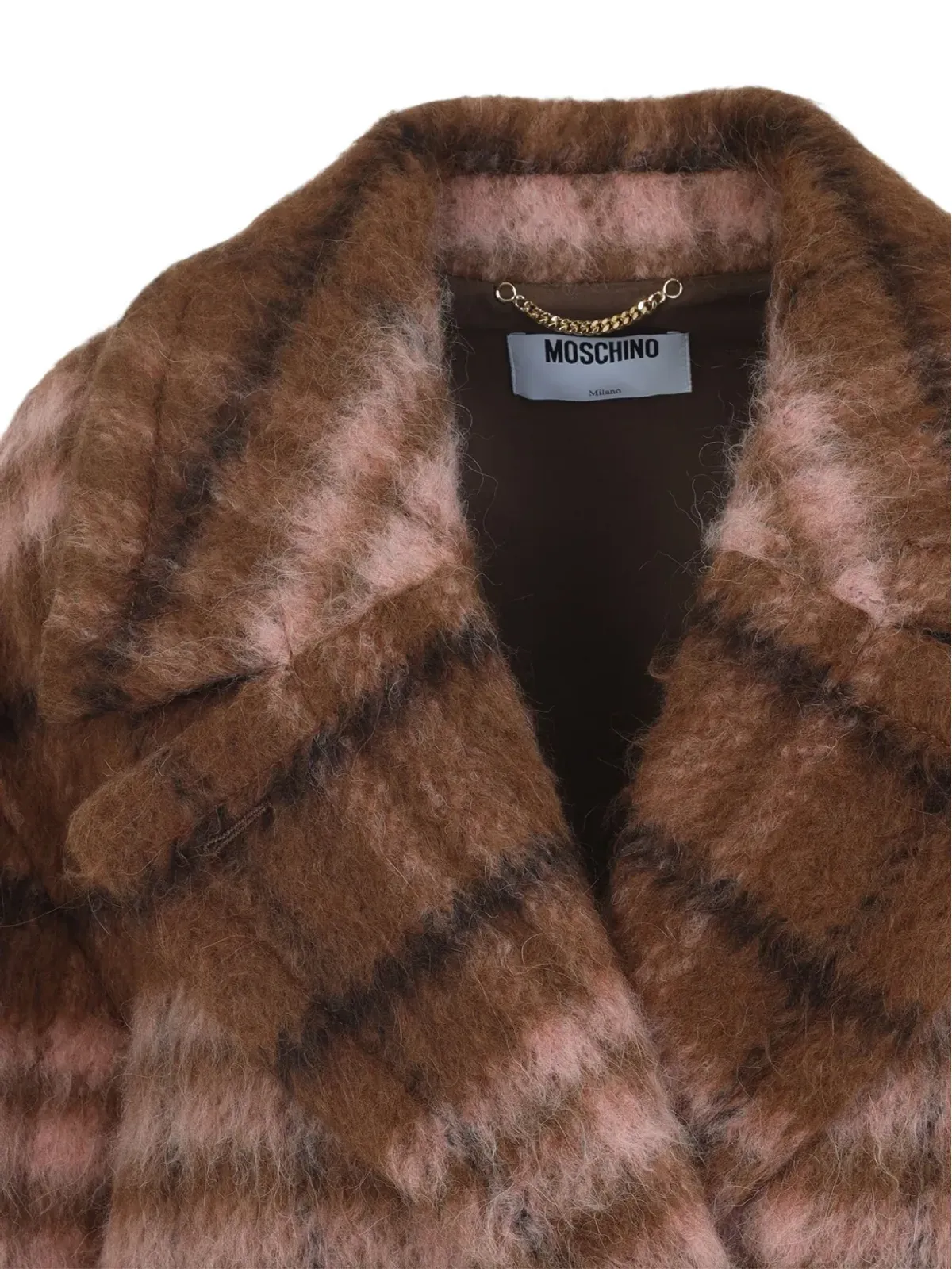 Moschino チェック柄ダブルブレストコート - 画像4