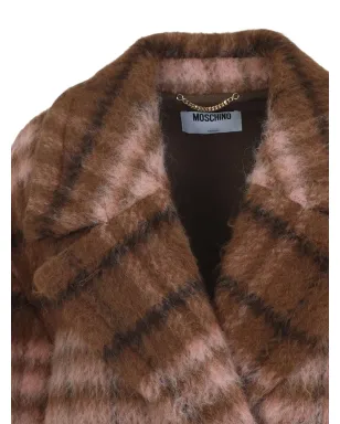 Moschino チェック柄ダブルブレストコート - サムネイル4