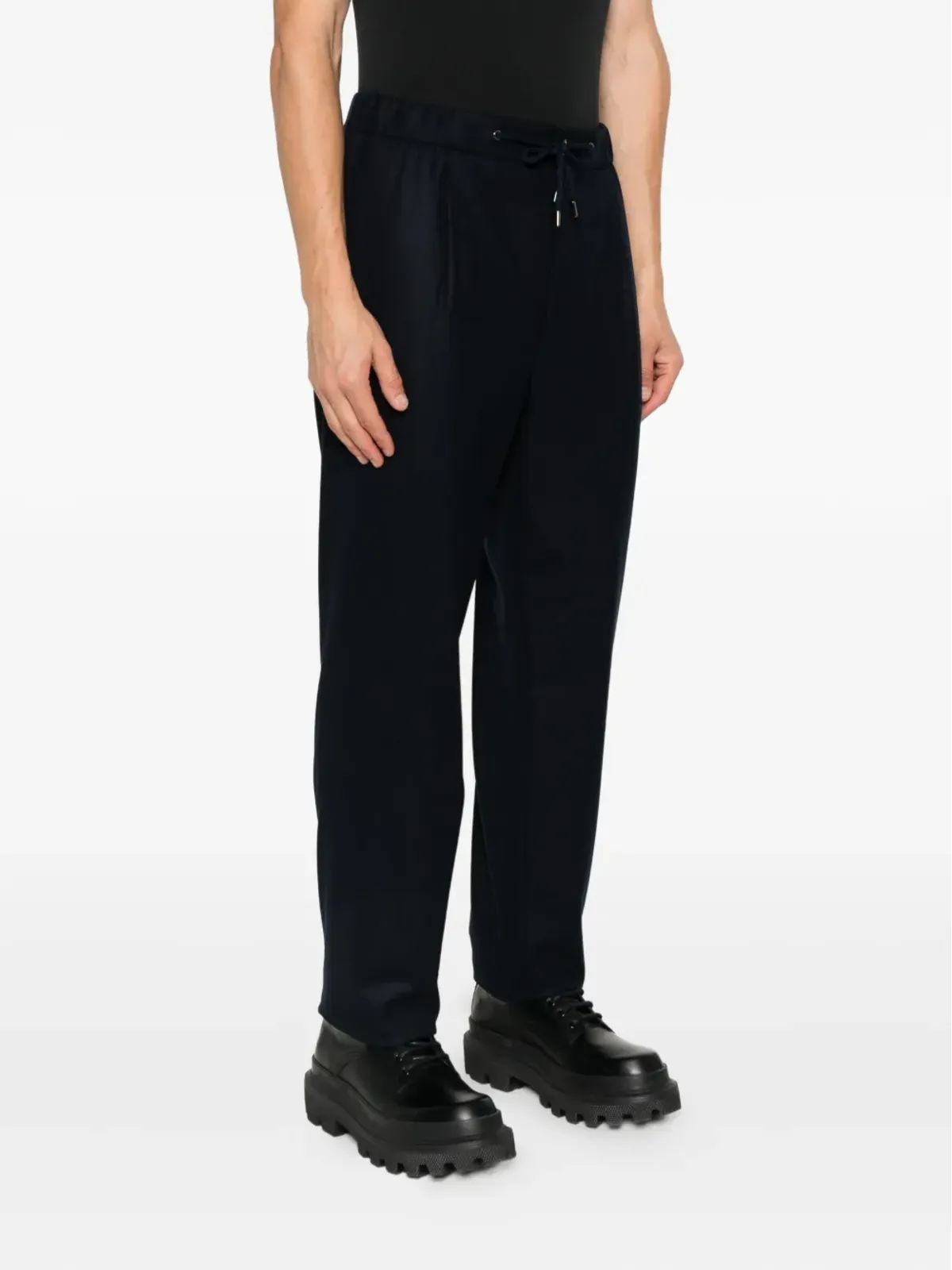 Giorgio Armani プリーツドローストリングパンツ - Blue - 画像3