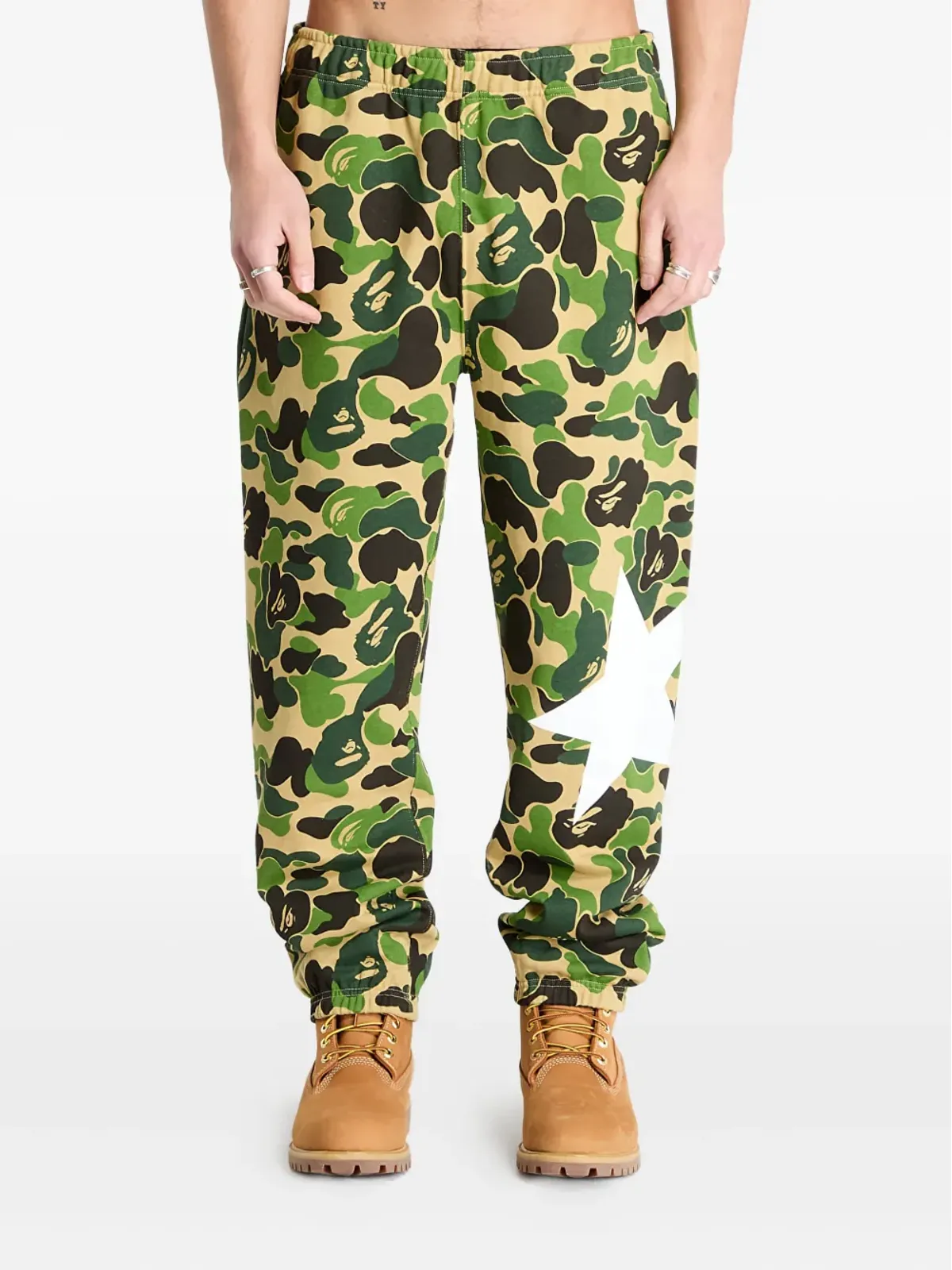 A BATHING APE® abc camo star スウェットパンツ - 画像3