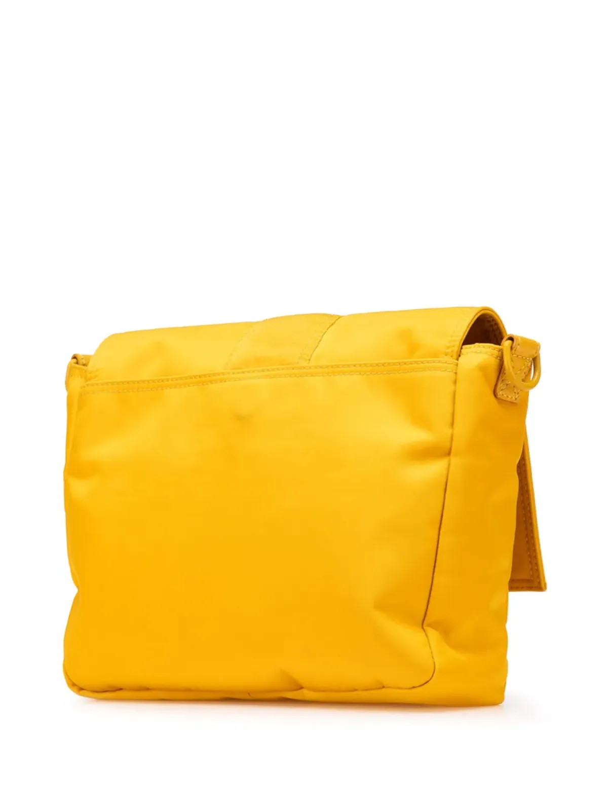 Fendi Pre-Owned エコニルナイロン バゲット クロスボディバッグ イエロー - 画像3