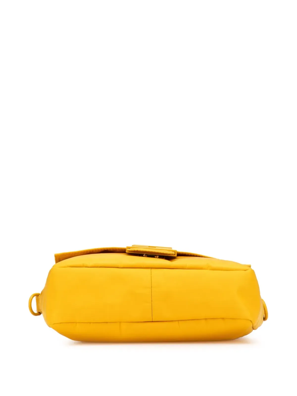 Fendi Pre-Owned エコニルナイロン バゲット クロスボディバッグ イエロー - 画像4