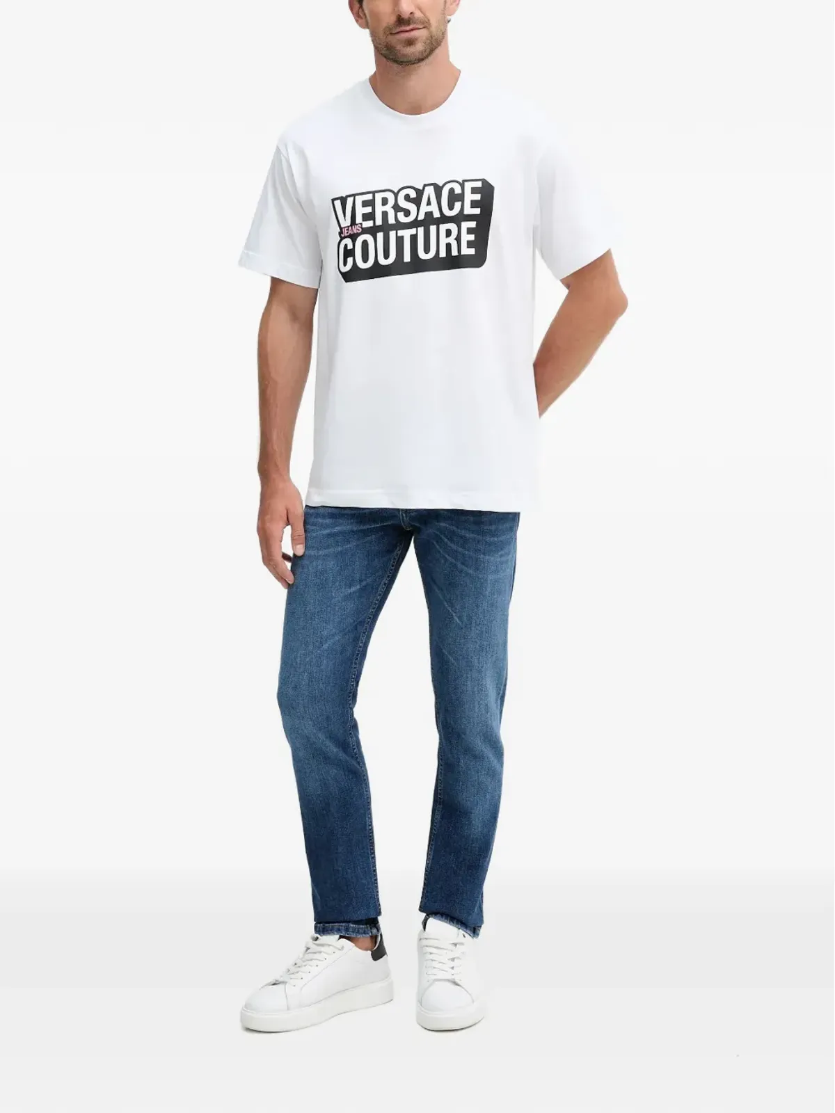 Versace Jeans Couture ロゴパッチ ベルトループ ジーンズ - 画像2
