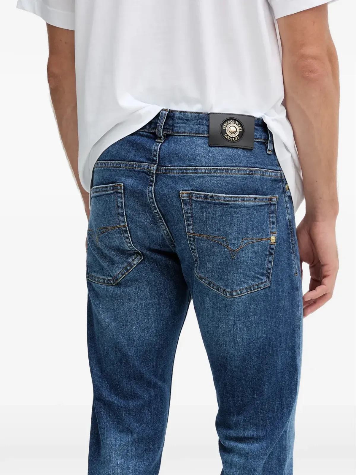 Versace Jeans Couture ロゴパッチ ベルトループ ジーンズ - 画像3