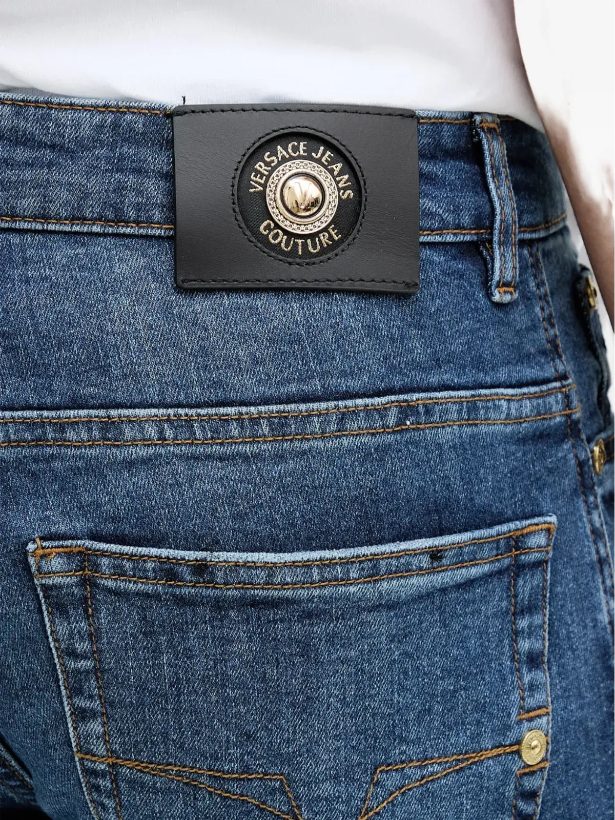 Versace Jeans Couture ロゴパッチ ベルトループ ジーンズ - 画像4