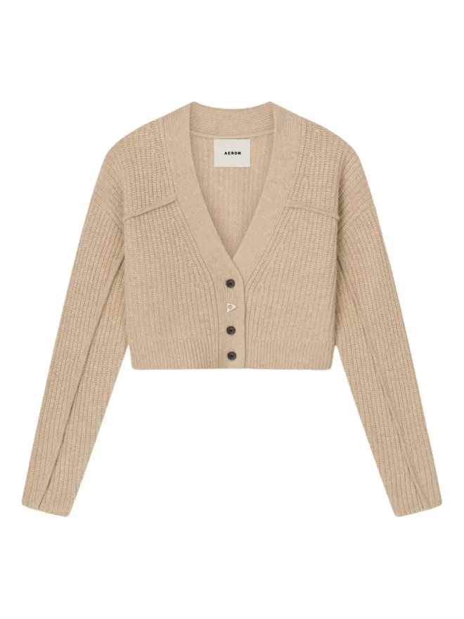 AERON AERON リブ編みVネックカーディガンの商品画像