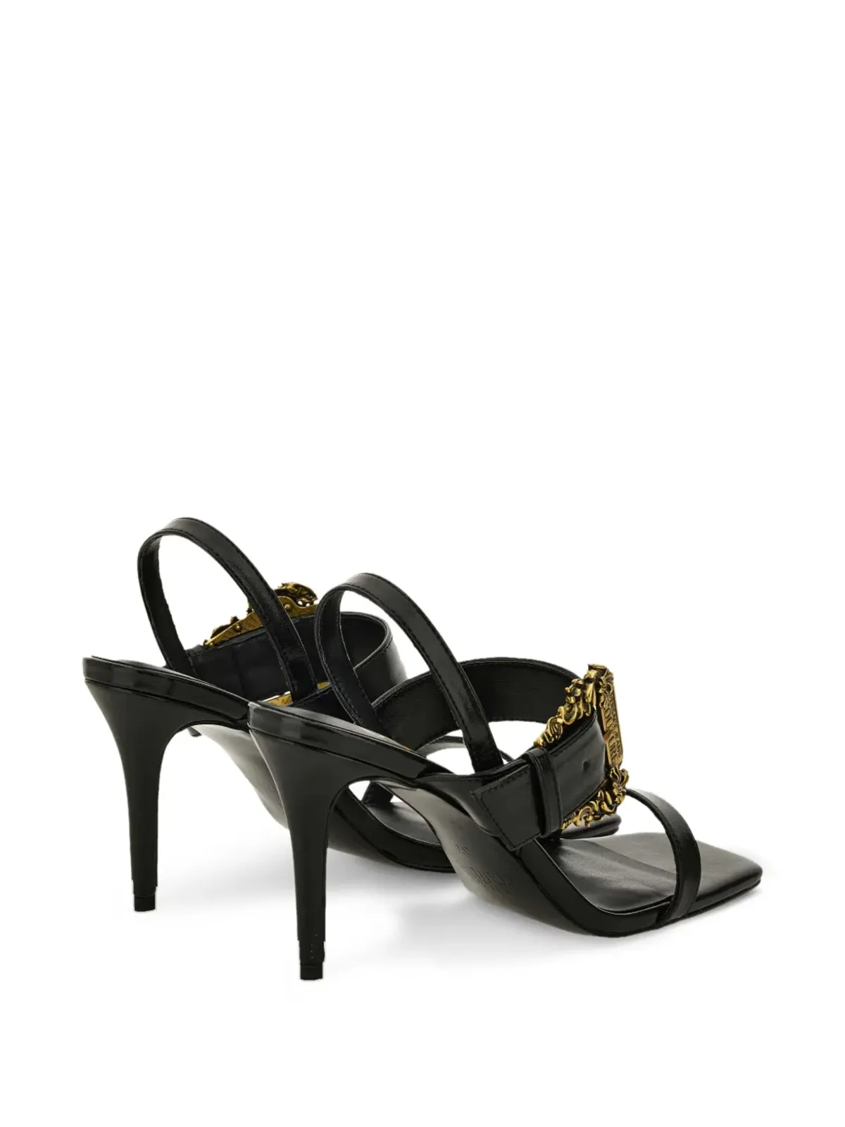 Versace Jeans Couture バックル装飾ヒールサンダル - ブラック - 画像2