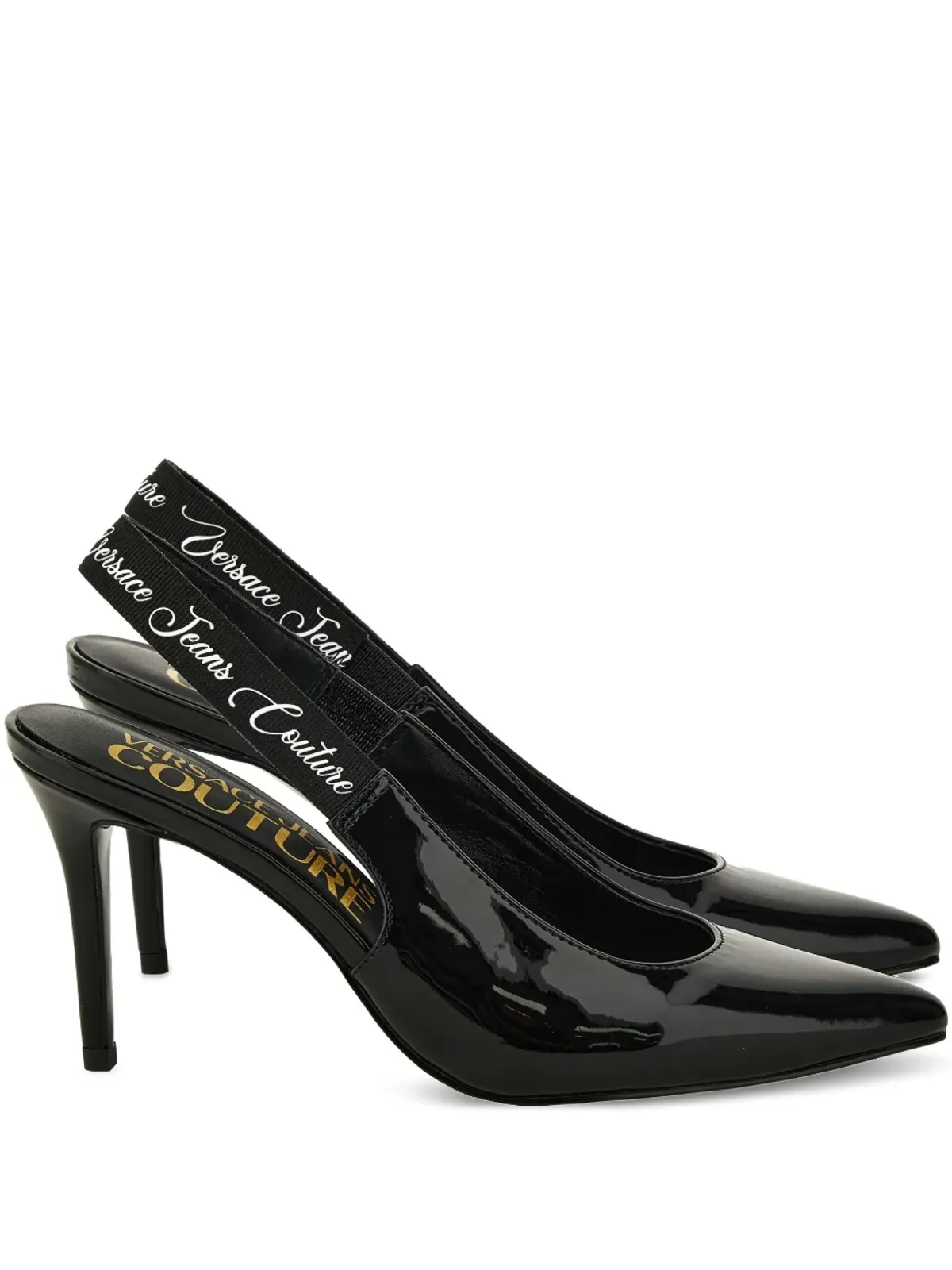 Versace Jeans Couture スリングバック パテントレザー パンプス - 画像1