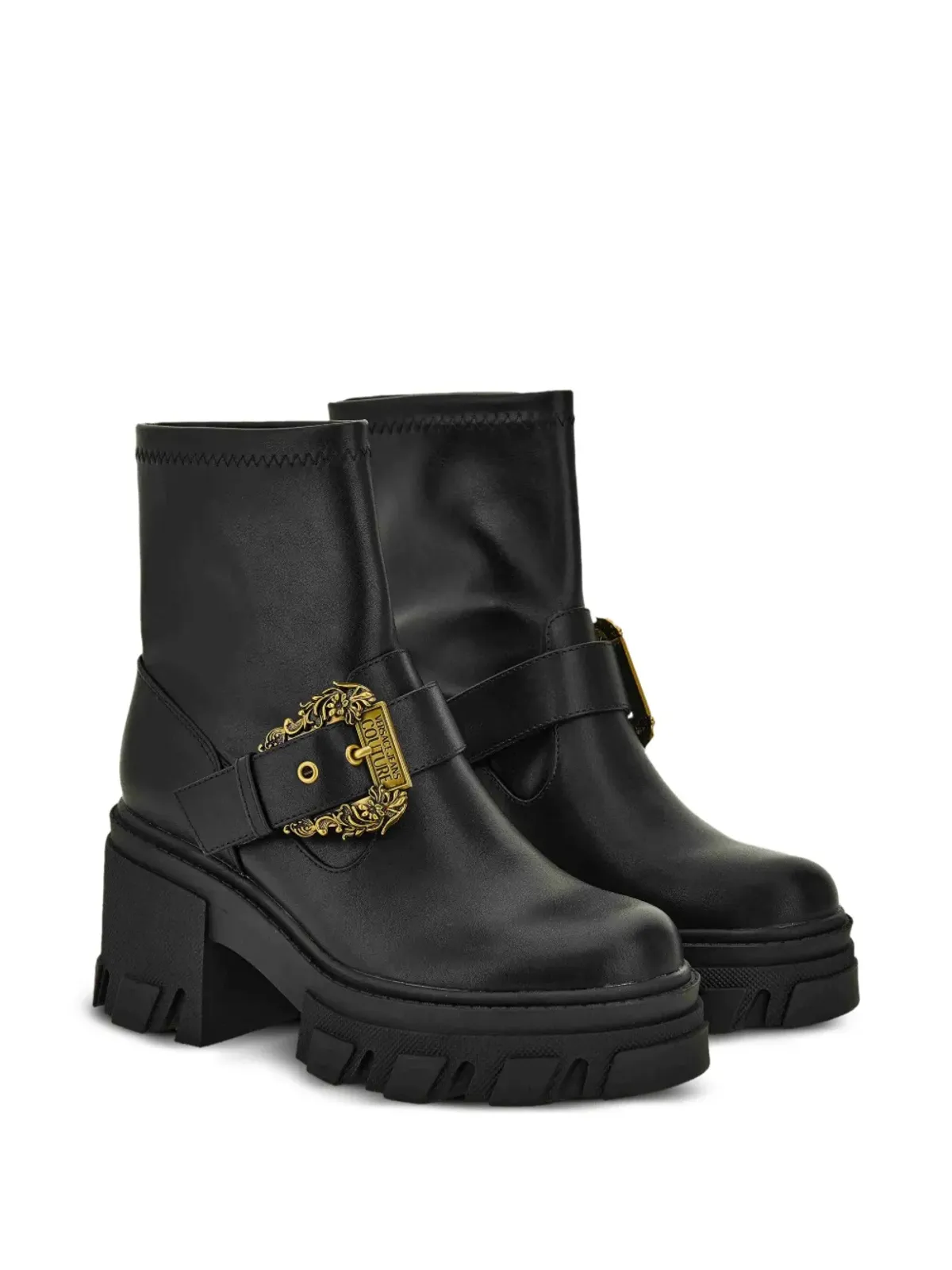 Versace Jeans Couture バックル装飾ブーツ - 画像2