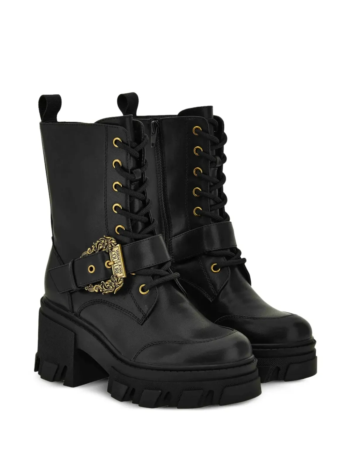 Versace Jeans Couture レースアップバックルディテール ブーツ - 画像2