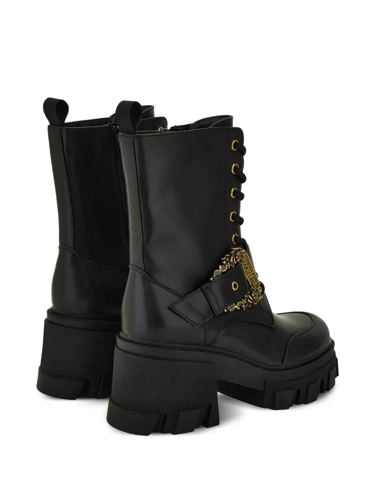 Versace Jeans Couture レースアップバックルディテール ブーツ - 画像3