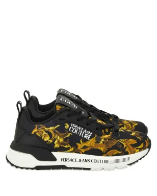 Versace Jeans Couture ダイナミック バロック柄スニーカー - ブラック - サムネイル1