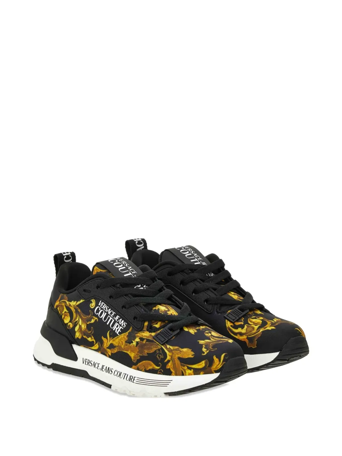 Versace Jeans Couture ダイナミック バロック柄スニーカー - ブラック - 画像2