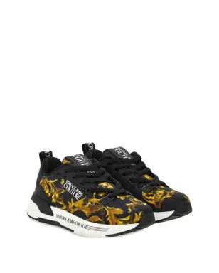 Versace Jeans Couture ダイナミック バロック柄スニーカー - ブラック - サムネイル2
