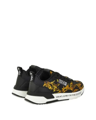 Versace Jeans Couture ダイナミック バロック柄スニーカー - ブラック - サムネイル4