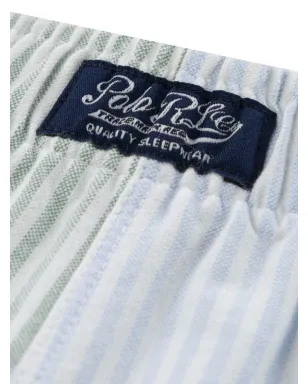 POLO RALPH LAUREN KIDS ストライプ柄エンブロイダリーパジャマ - グリーン - サムネイル3