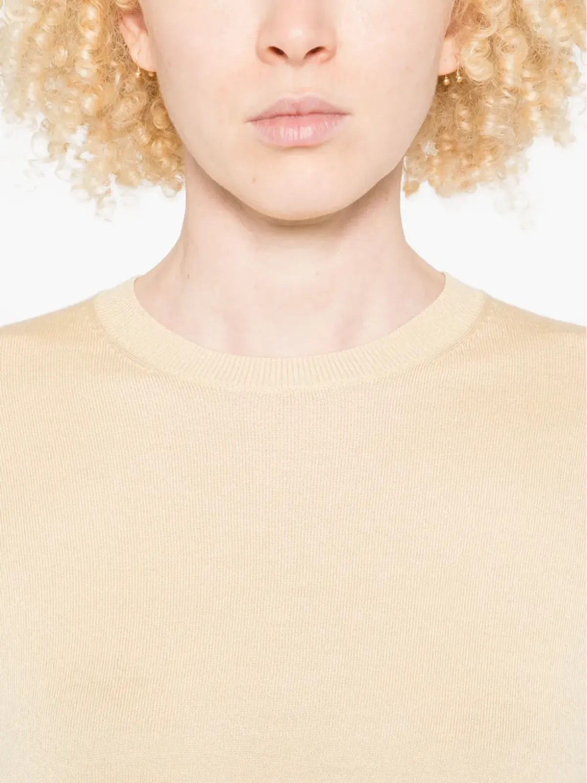 TOTEME クルーネック ウールシルク ニット - Neutrals - 画像5