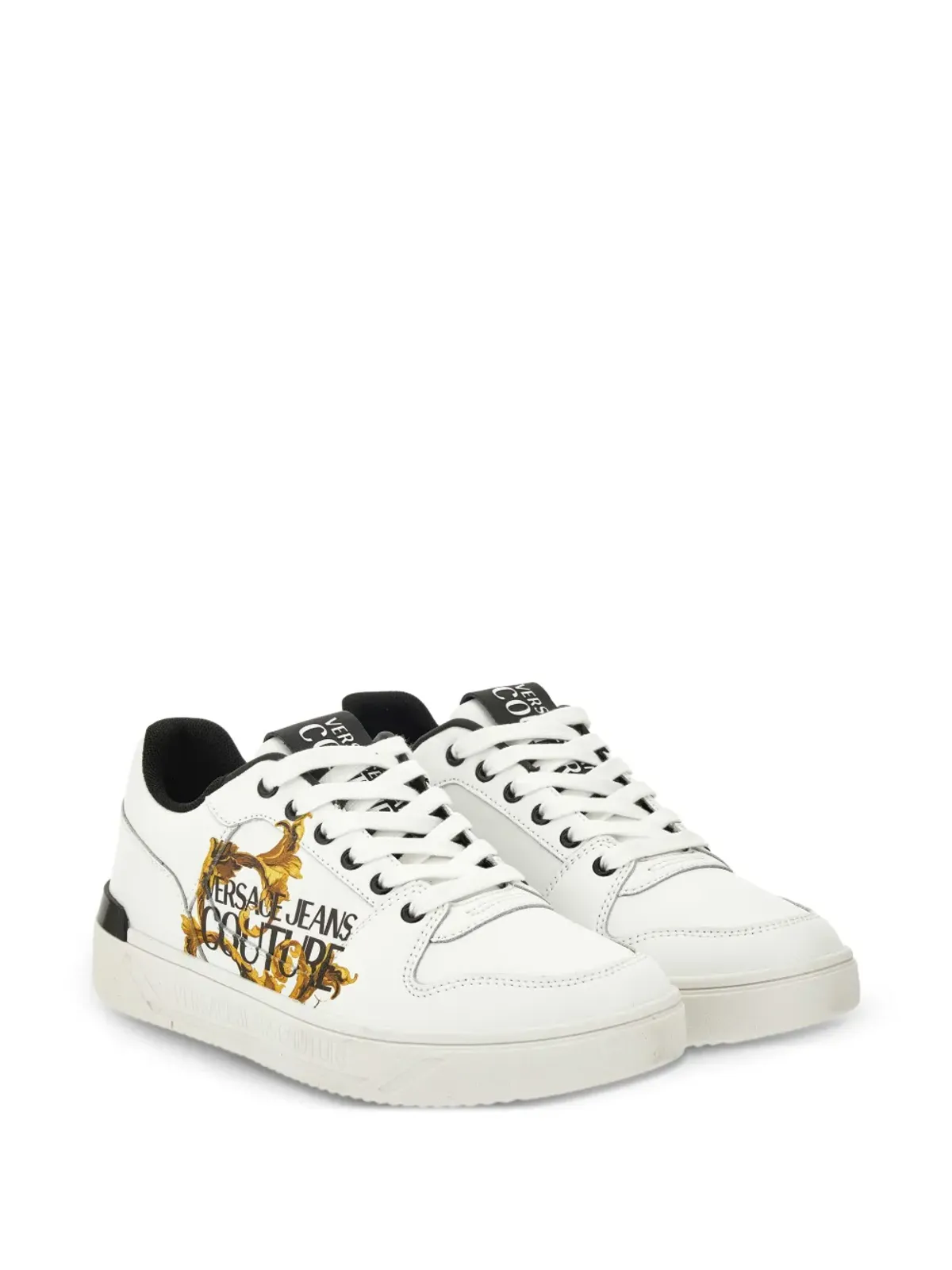Versace Jeans Couture ロゴプリント レザースニーカー - 画像2