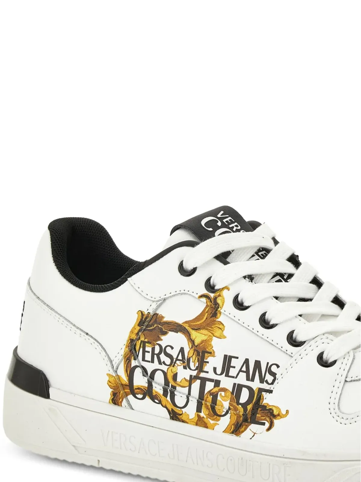 Versace Jeans Couture ロゴプリント レザースニーカー - 画像4