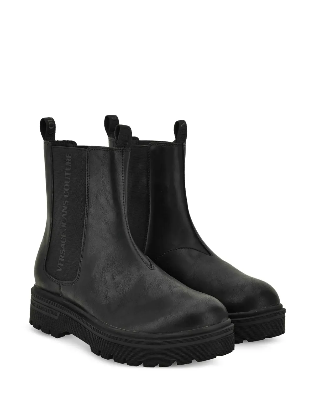 Versace Jeans Couture ロゴディテール エラスティックパネル ブーツ - 画像2