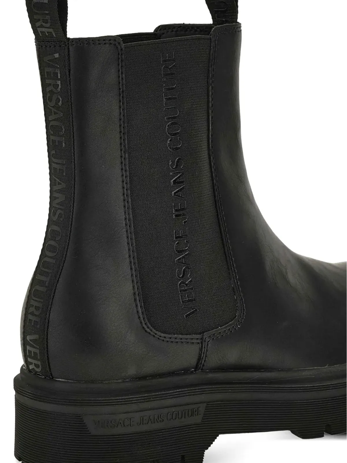 Versace Jeans Couture ロゴディテール エラスティックパネル ブーツ - 画像4