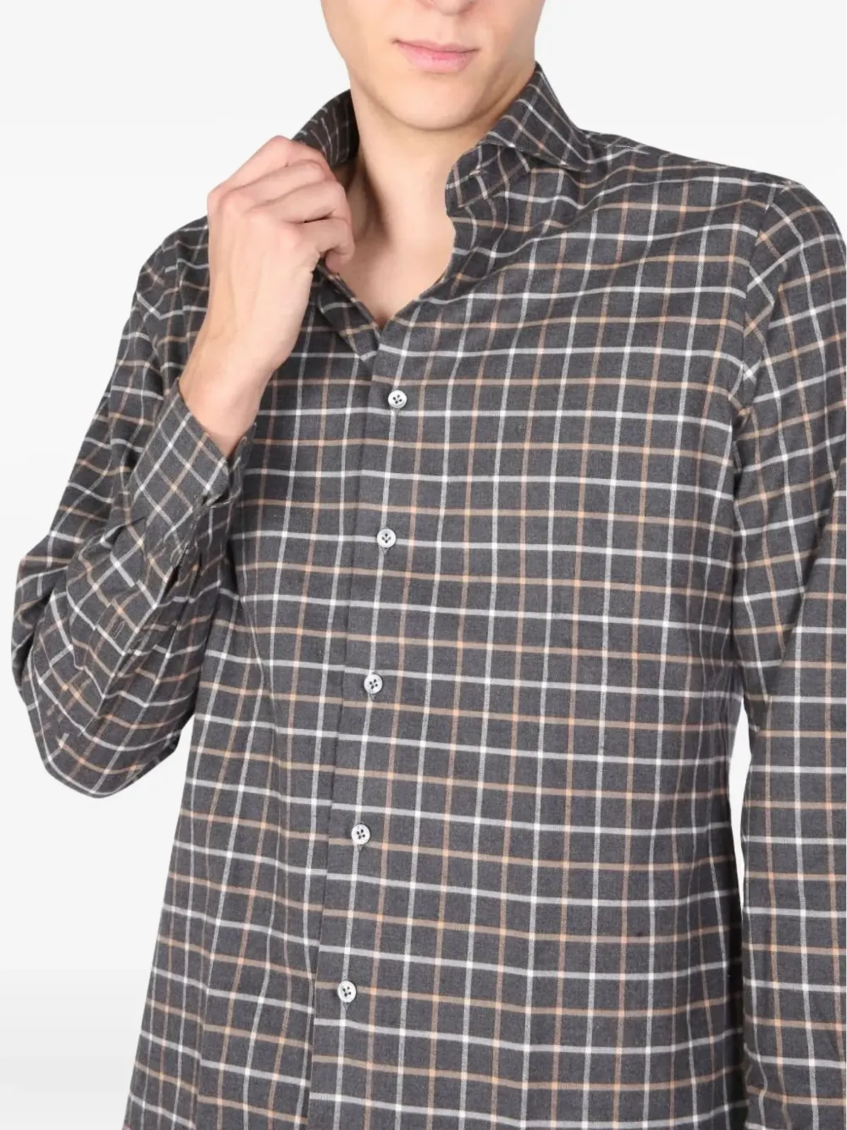 Lardini チェック柄シャツ - 画像4