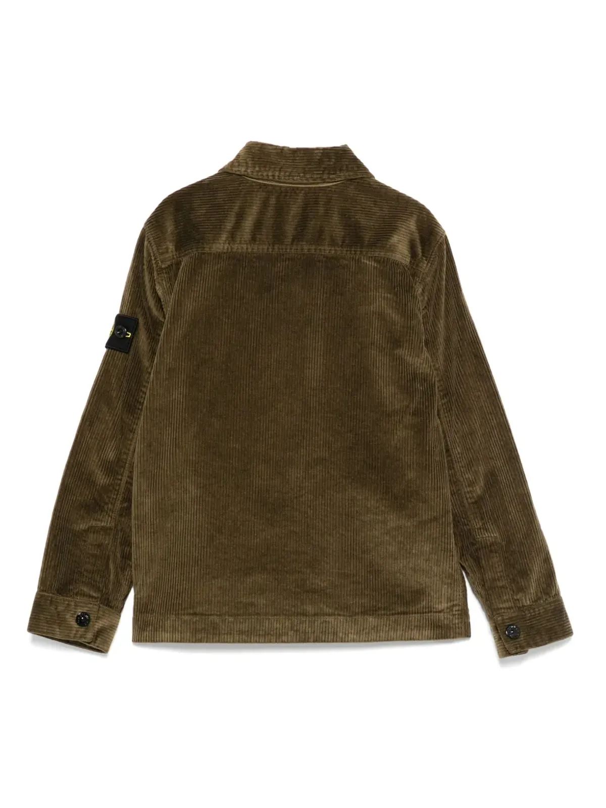 Stone Island Junior Compass-badge corduroy shirt - Green - 画像2