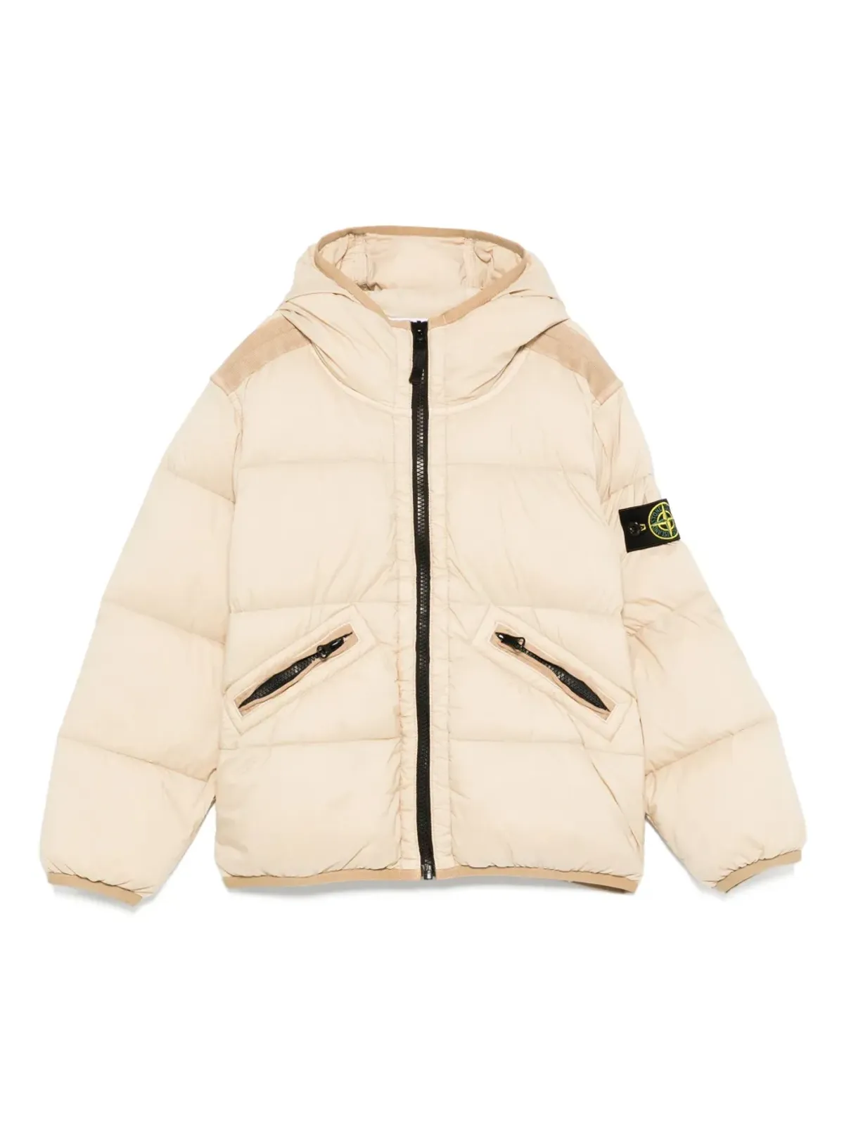 Stone Island Junior フード付きパディングジャケット - 画像1