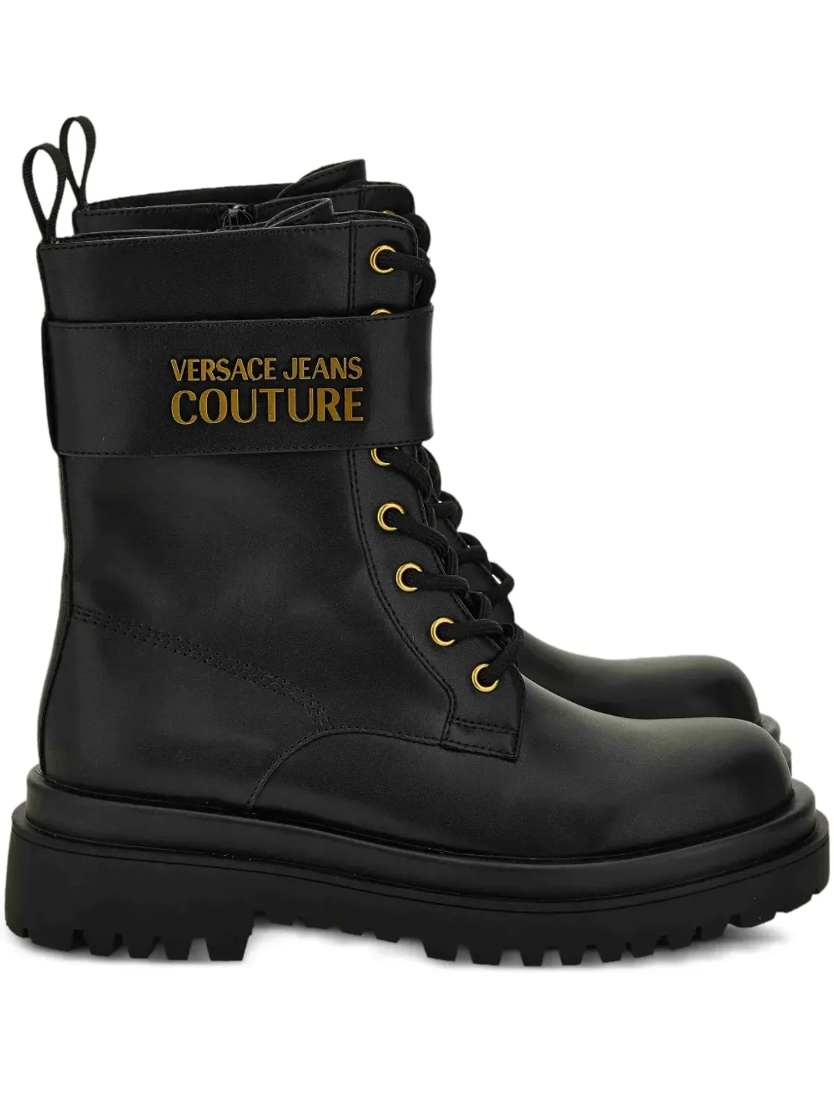 Versace Jeans Couture レースアップストラップブーツ - 画像1
