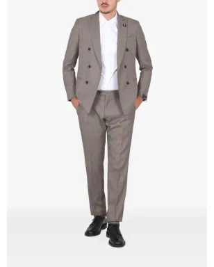 Lardini ダブルブレスト チェック柄スーツ - サムネイル3