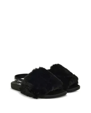 Versace Jeans Couture ファー付きスリングバック・スライド - サムネイル2