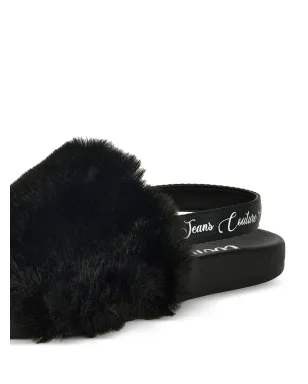 Versace Jeans Couture ファー付きスリングバック・スライド - サムネイル4