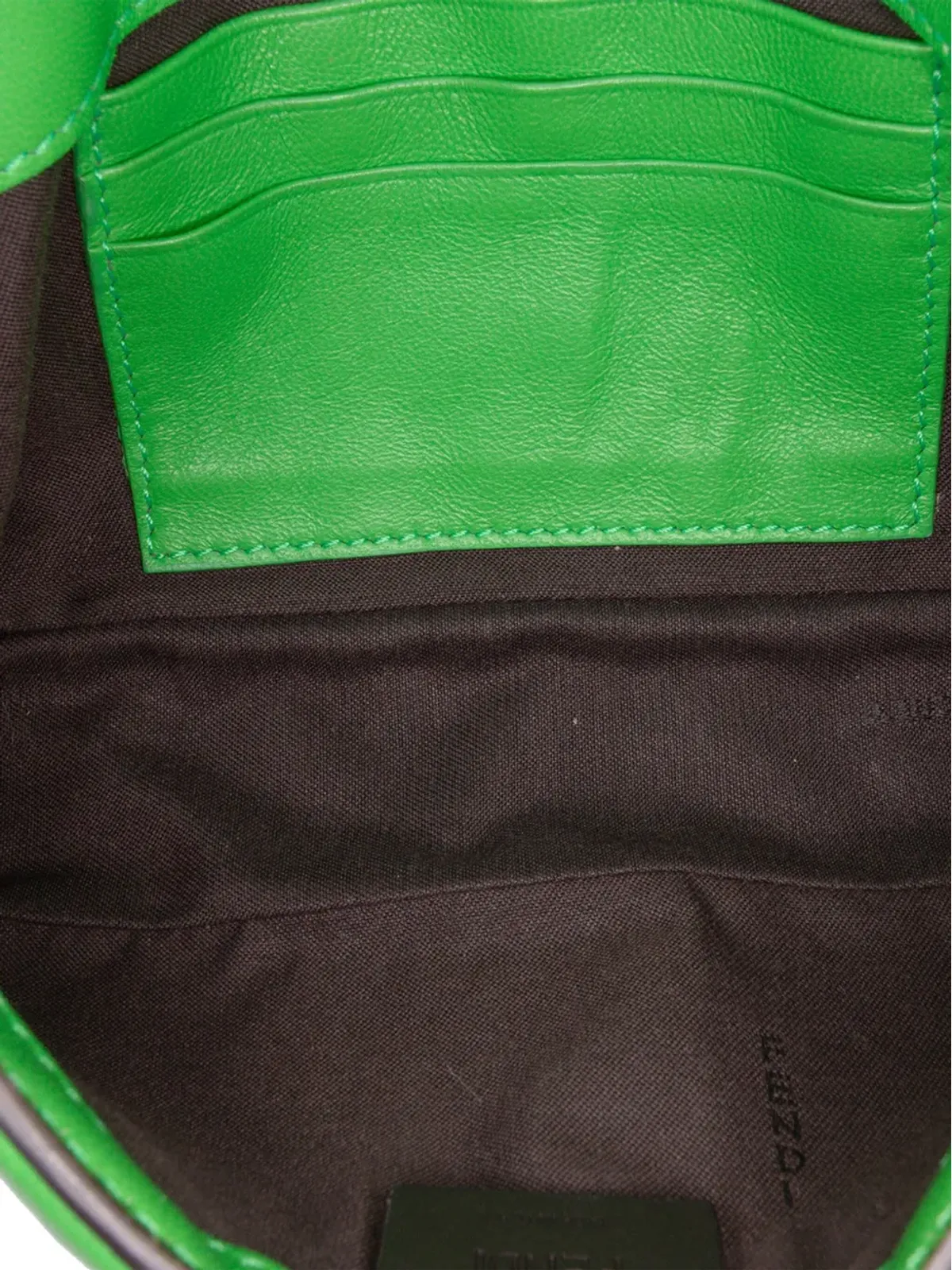 Fendi Pre-Owned ミニ ズカ エンボスド レザー バゲットサッチェル - グリーン - 画像4