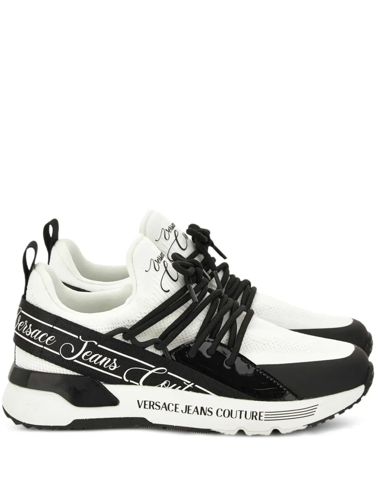 Versace Jeans Couture レースアップ ロゴ トレーナー - ホワイト - 画像1