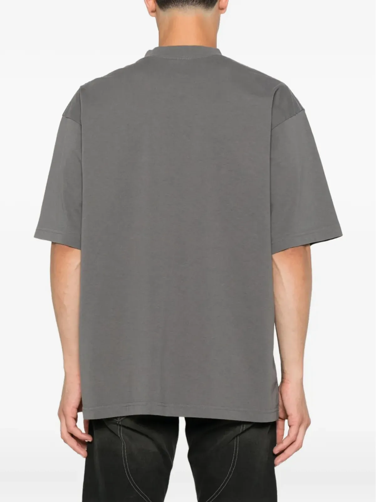 Balenciaga ロゴ刺繍コットンTシャツ - 画像4