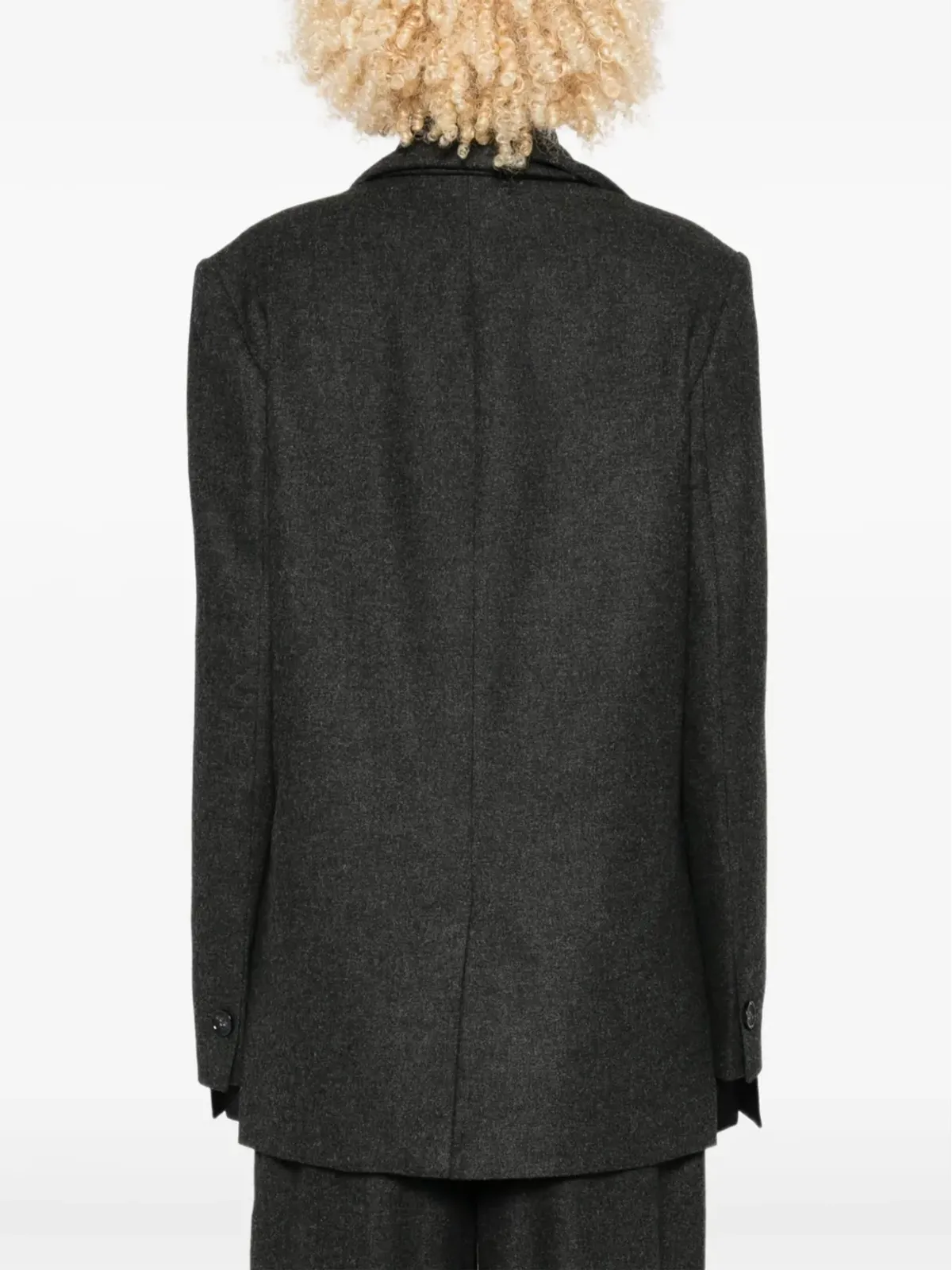 TOTEME scarf-detail single-breasted blazer - Grey - 画像4