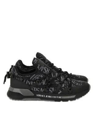 Versace Jeans Couture ロゴプリント レースアップスニーカー ブラック - サムネイル1