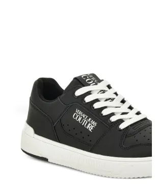 Versace Jeans Couture ロゴディテール レザー スニーカー - ブラック - サムネイル3