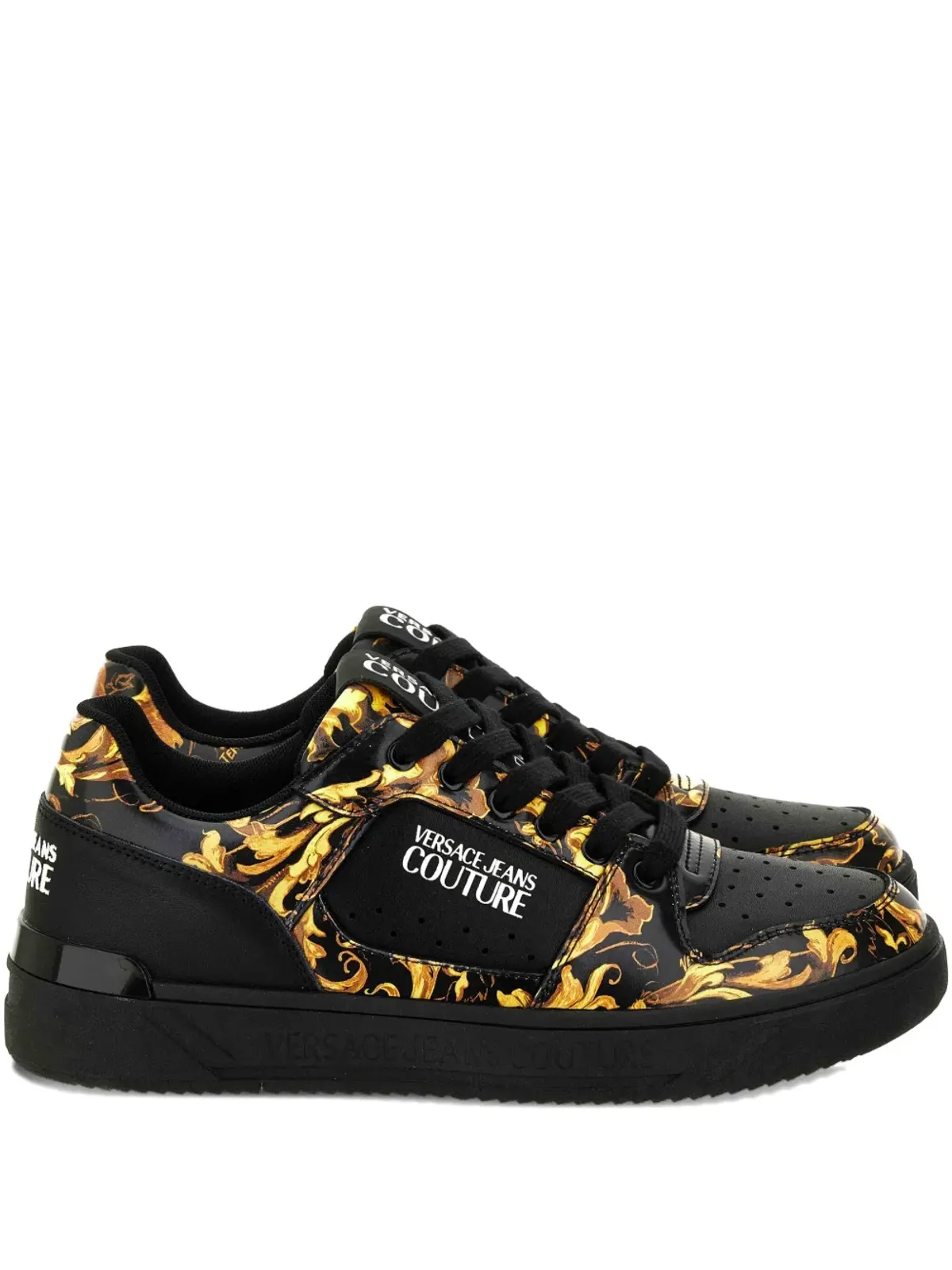 Versace Jeans Couture バーコロプリント レースアップスニーカー - 画像1