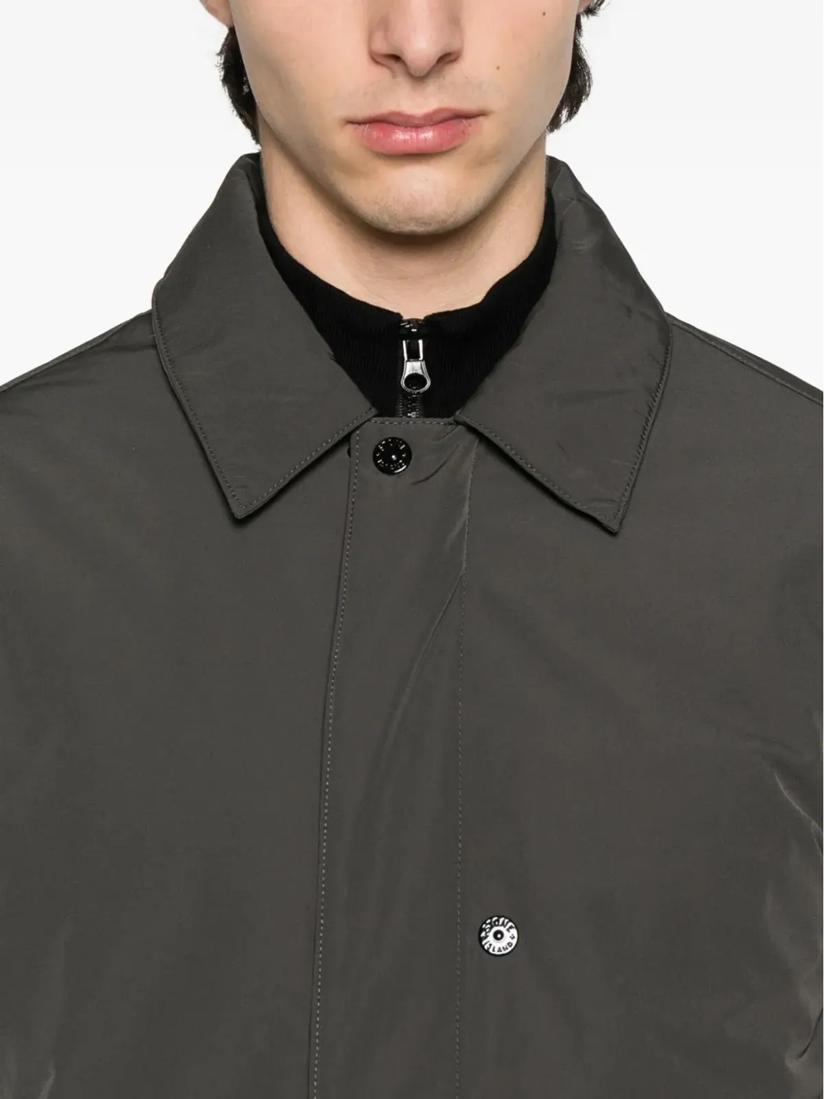Stone Island ボタン留めコート - グリーン - 画像5