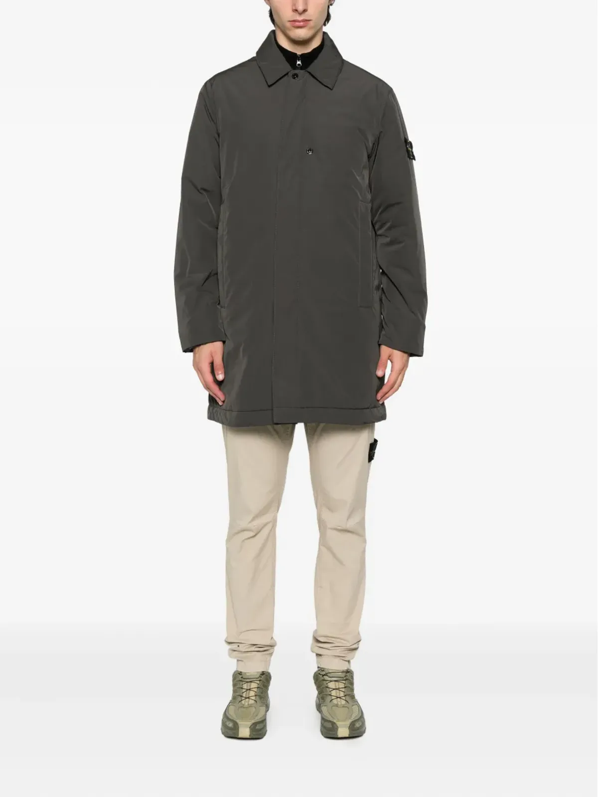 Stone Island ボタン留めコート - グリーン - 画像2