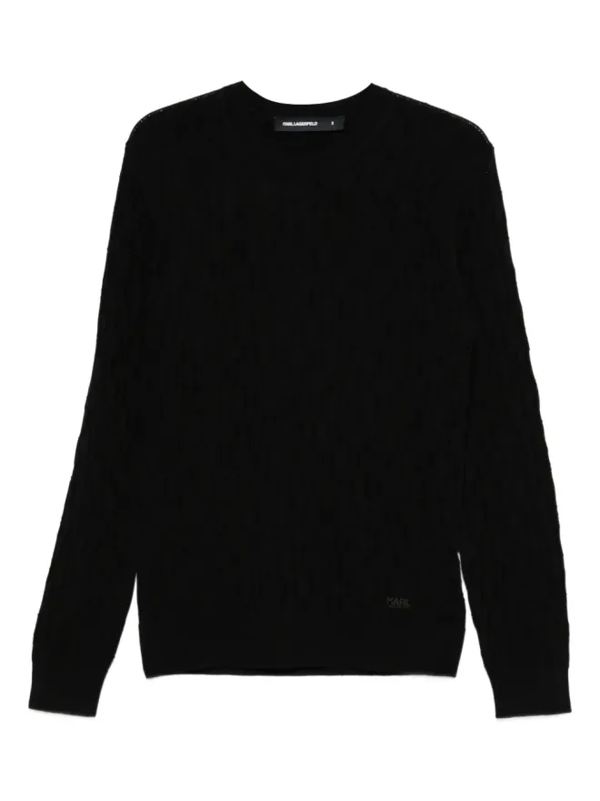 Karl Lagerfeld Karl Lagerfeld ケーブル編みセーターの商品画像