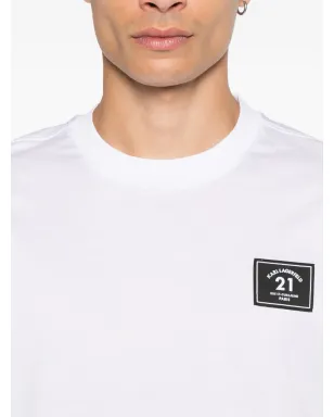 Karl Lagerfeld ロゴディテール コットン Tシャツ - White - サムネイル4