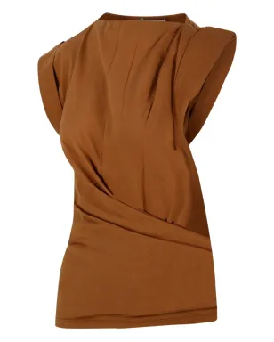MARANT ÉTOILE Maisan ドレープキャップスリーブトップ - サムネイル3
