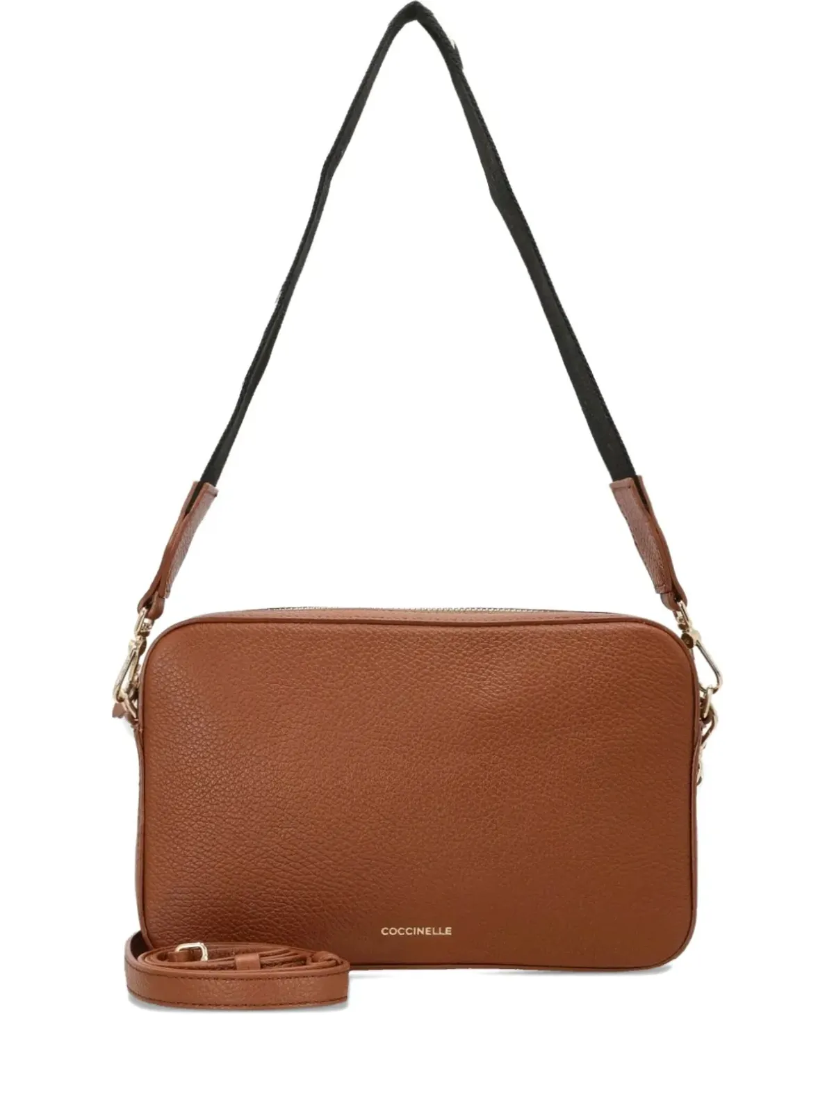 Coccinelle zip shoulder bag - Brown - 画像1