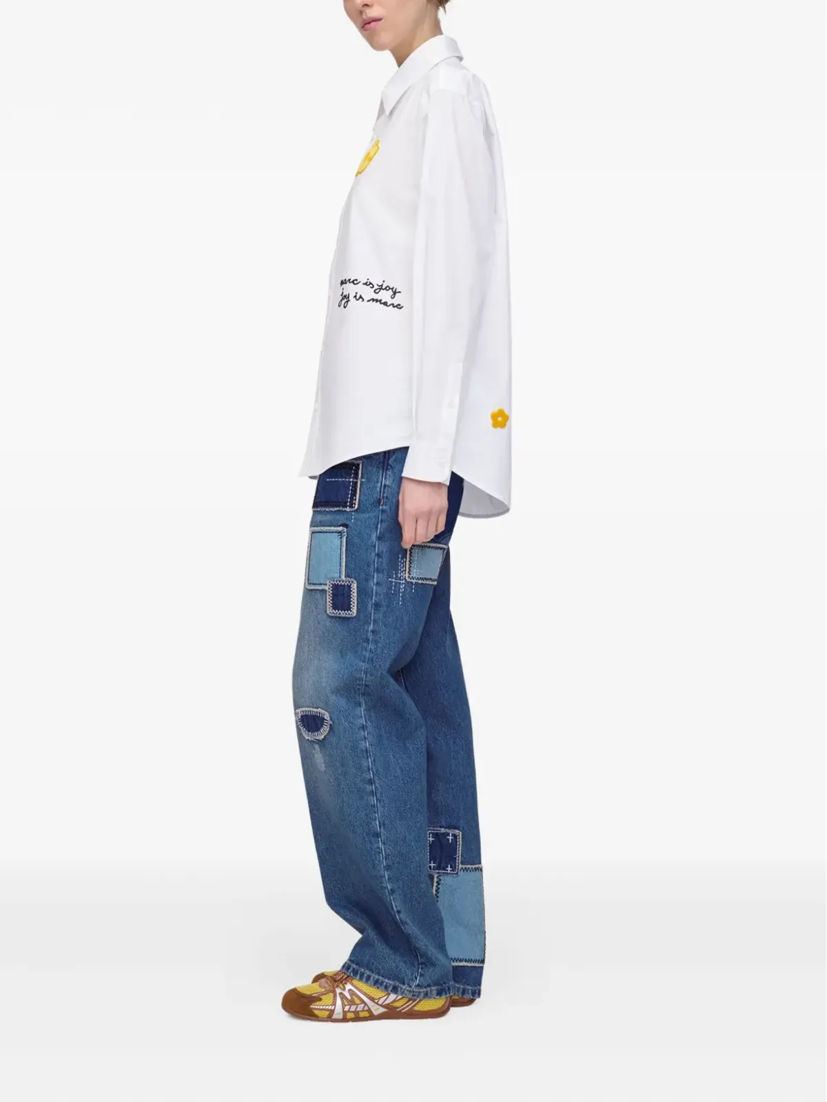 Marc Jacobs 花柄アップリケ コットンシャツ - White - 画像3