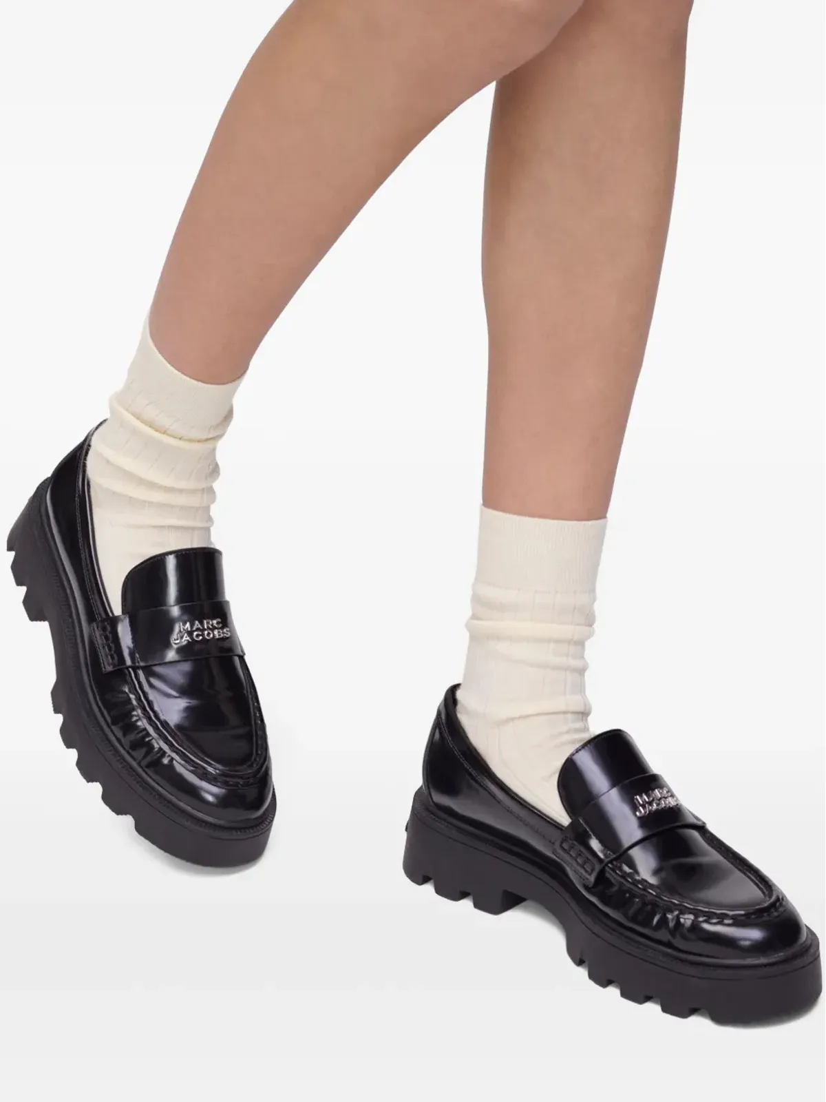 Marc Jacobs ロゴプレート付きプラットフォームローファー - 画像5